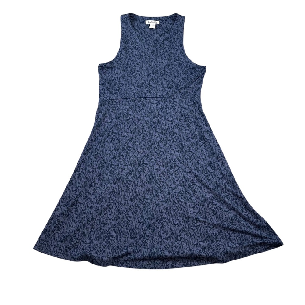Athleta Womens Blue Printed Sleeveless Fit and‎ Flare Athletic Dress Size Small